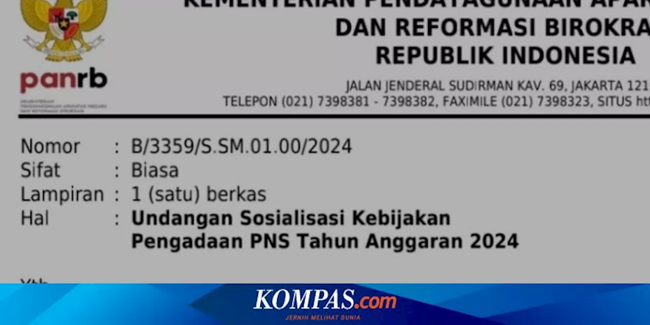 Kemenpan-RB Gelar Sosialisasi Pengadaan PNS 2024, Benarkah Pendaftaran CPNS 2024 Segera Dibuka?