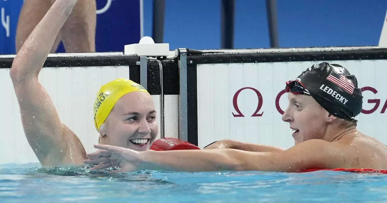 Katie Ledecky places third in 400-meter freestyle as rival Ariarne Titmus wins gold