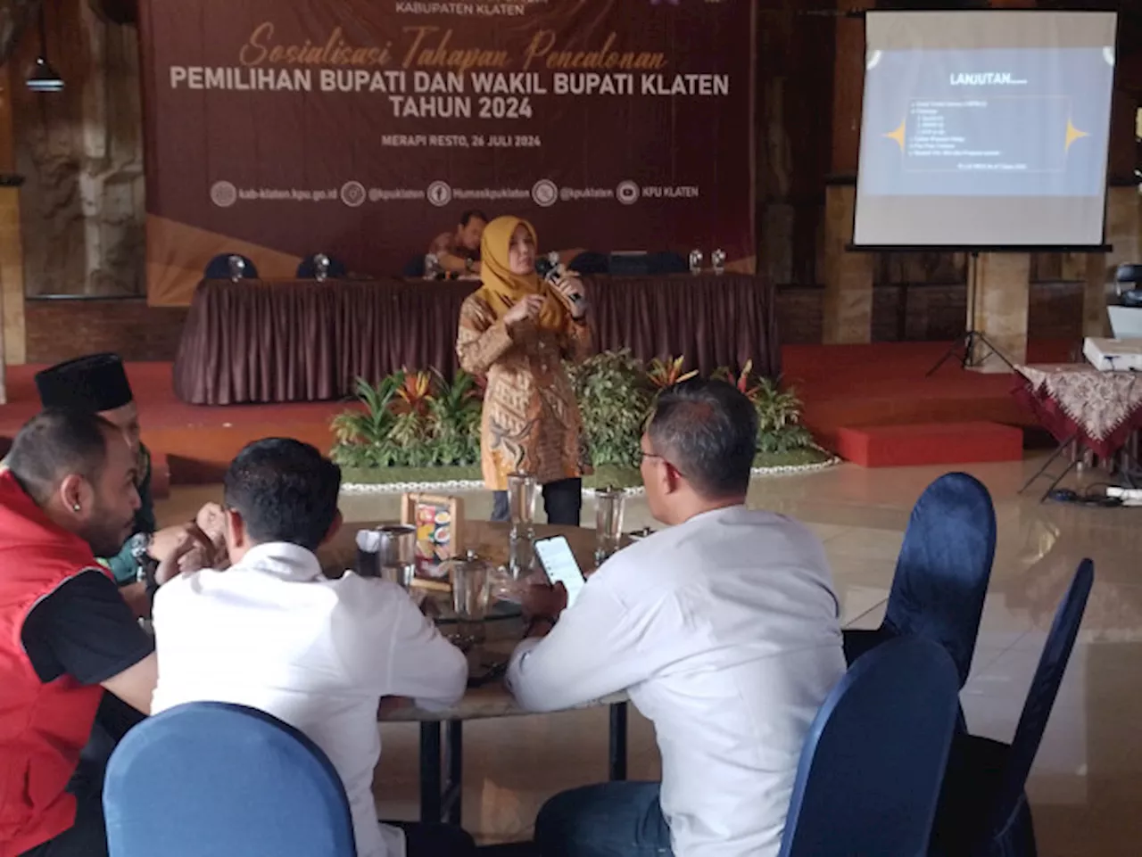 KPU Klaten Gelar Sosialisasi Tahapan Pencalonan Pemilihan Bupati dan Wakil Bupati 2024