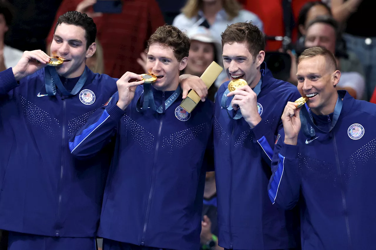 WATCH: Caeleb Dressel helps US capture first gold medal of 2024 Olympics