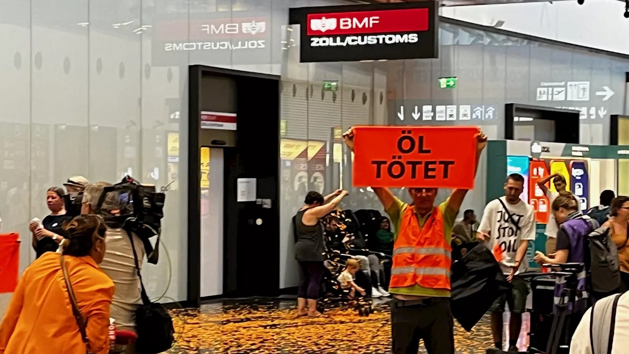 Protest der Klimaaktivisten am Flughafen blieb friedlich