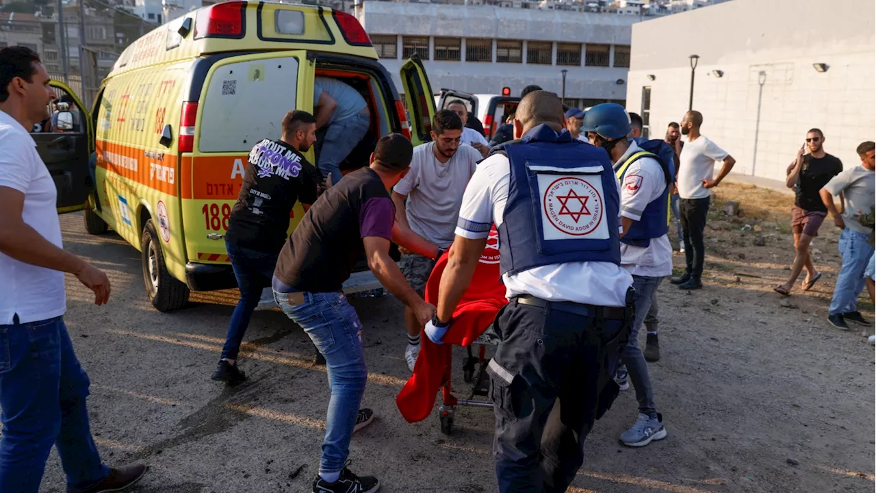 A rocket hit Israeli-controlled Golan Heights, after Israel struck a Gaza school