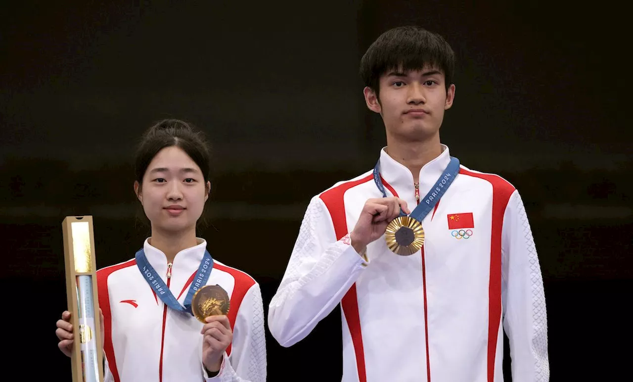 China’s shooting duo wins 1st gold of Paris Olympics