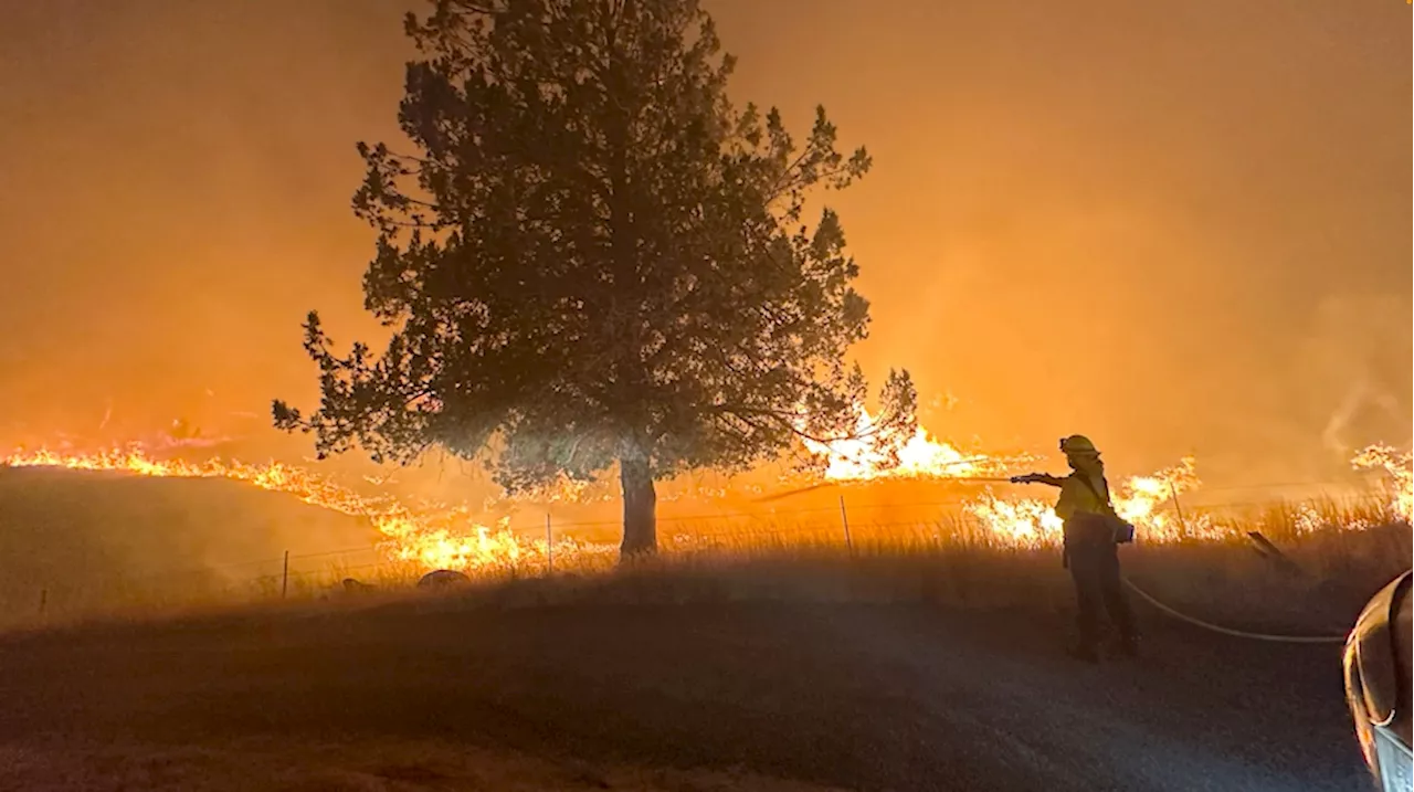 Oregon wildfire explodes to half the size of Rhode Island