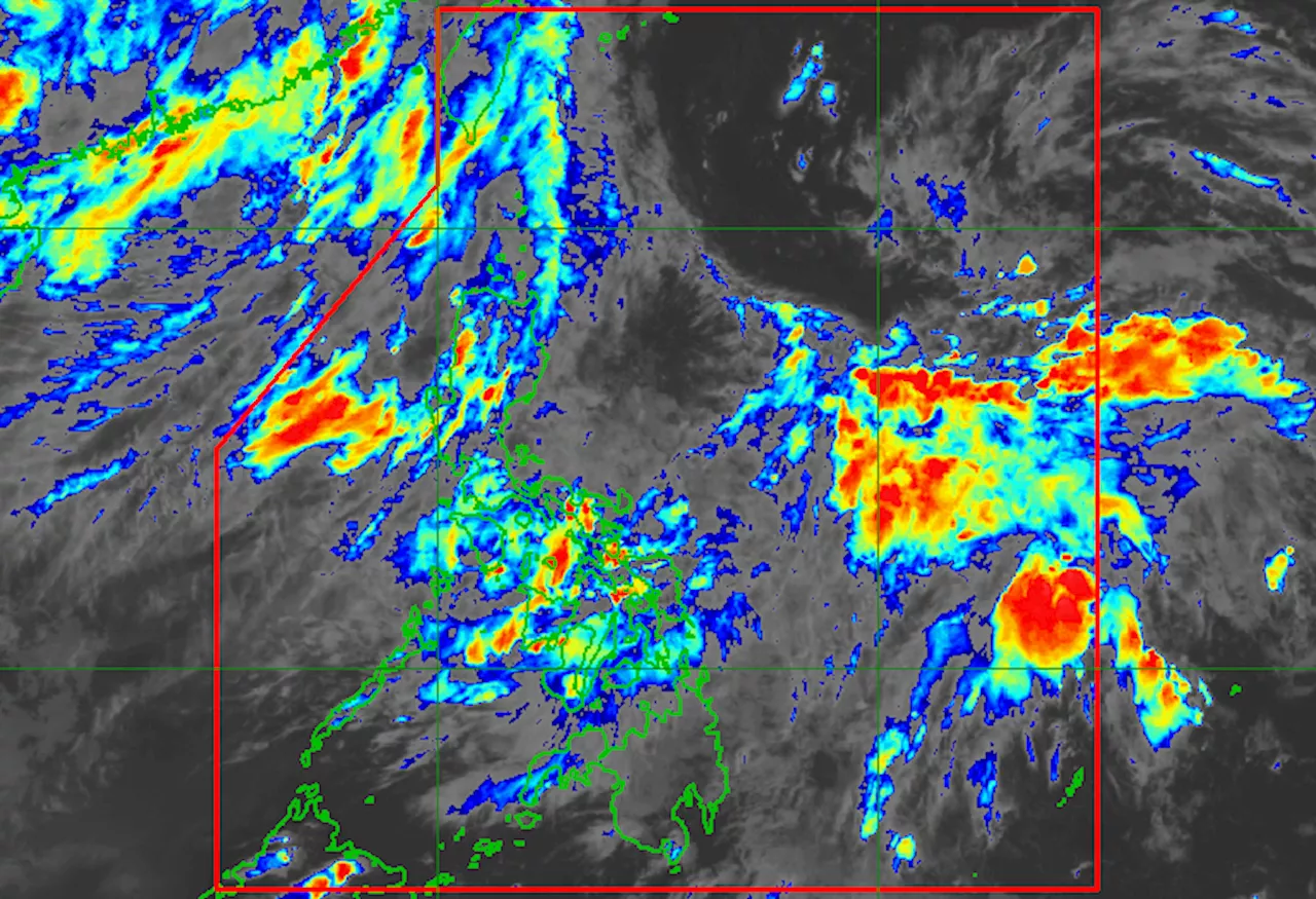 Trough of LPA east of Butuan City causing scattered rain