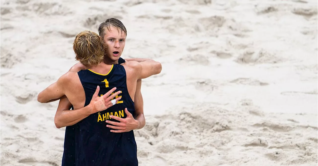 Beachvolleyboll: Jonatan Hellvig och David Åhman med planenlig vinst i OS-premiären