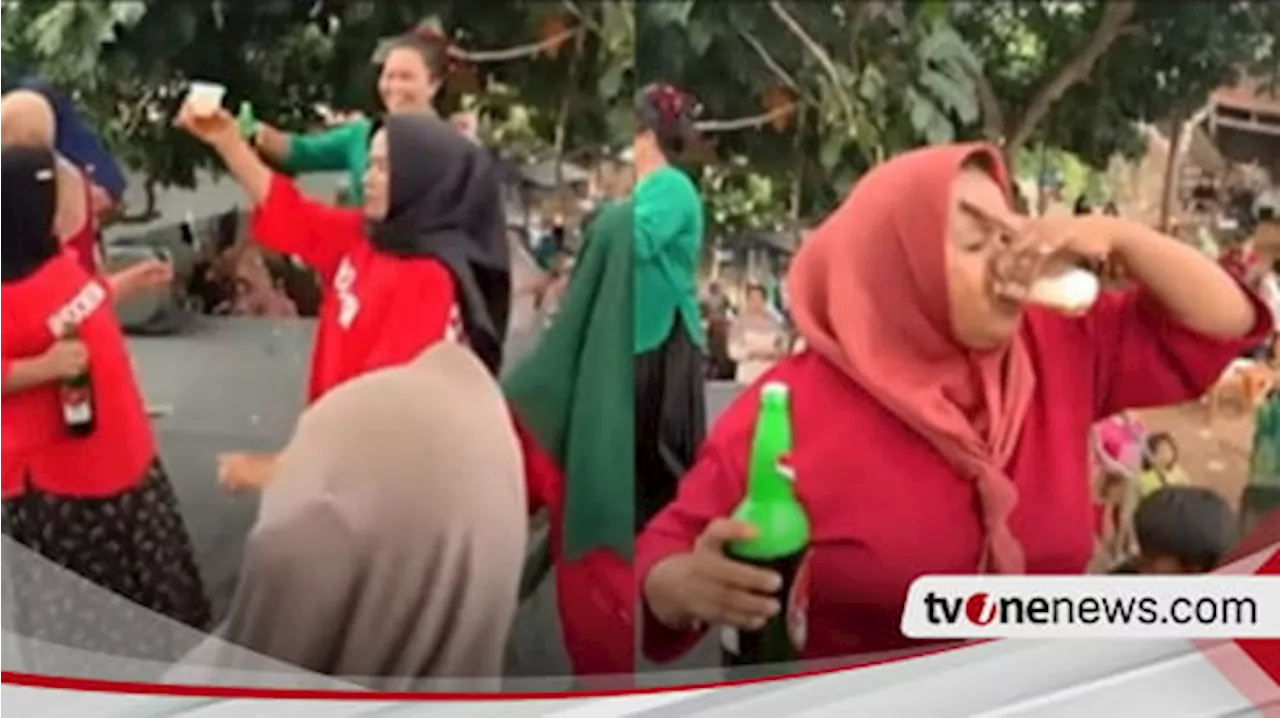 Viral, Sekelompok Ibu-ibu di Jeneponto Pesta Miras Sambil Berjoget Disaksikan Anak-anak dan Warga