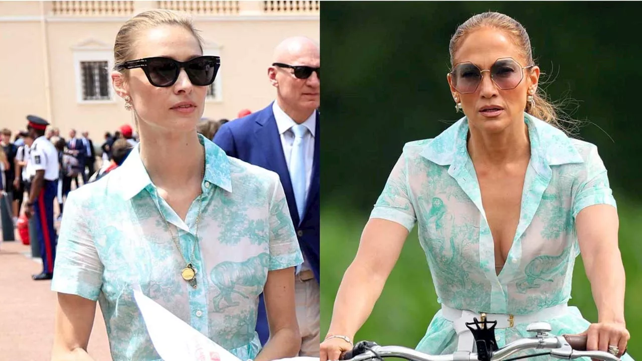 Jennifer Lopez e Beatrice Borromeo, come gemelle in chemisier