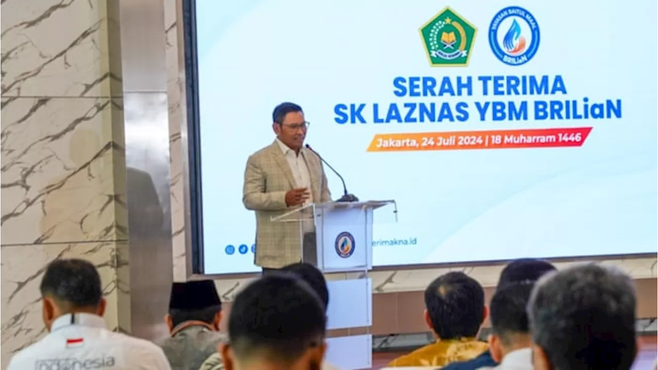 Kemenag Serahkan SK Izin Operasional Sebagai Lembaga Amil Zakat Skala Nasional Kepada YBM BRILiaN