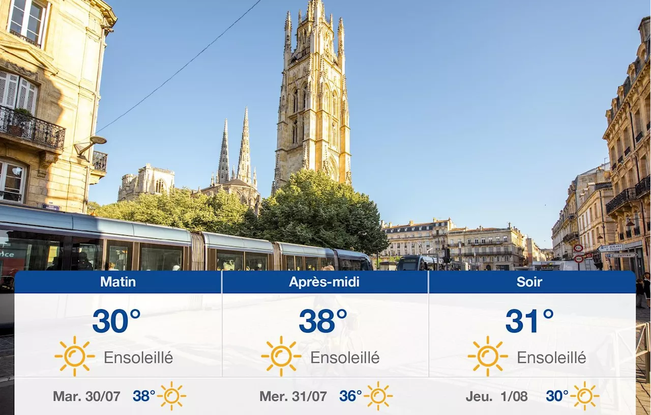 Météo Bordeaux: prévisions du lundi 29 juillet 2024