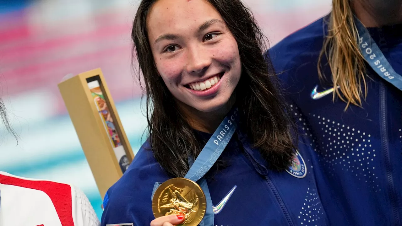 American Torri Huske edges Gretchen Walsh by .04 seconds in 100 butterfly