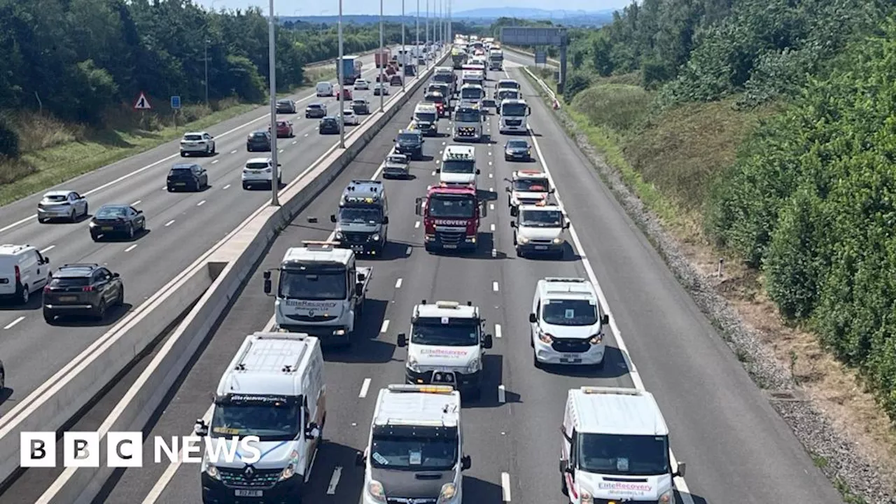 Hundreds join M5 convoy in memory of Droitwich businessman