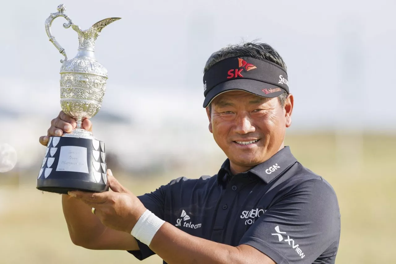 KJ Choi wins the Senior British Open with a 2-shot victory over Richard Green at Carnoustie