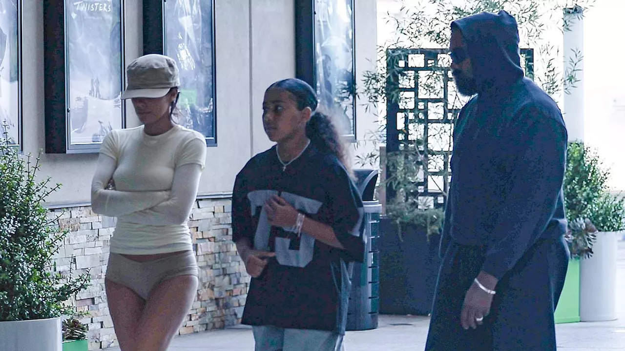 Kanye West's wife Bianca Censori goes pantless while taking her stepdaughter North, 11, to see...