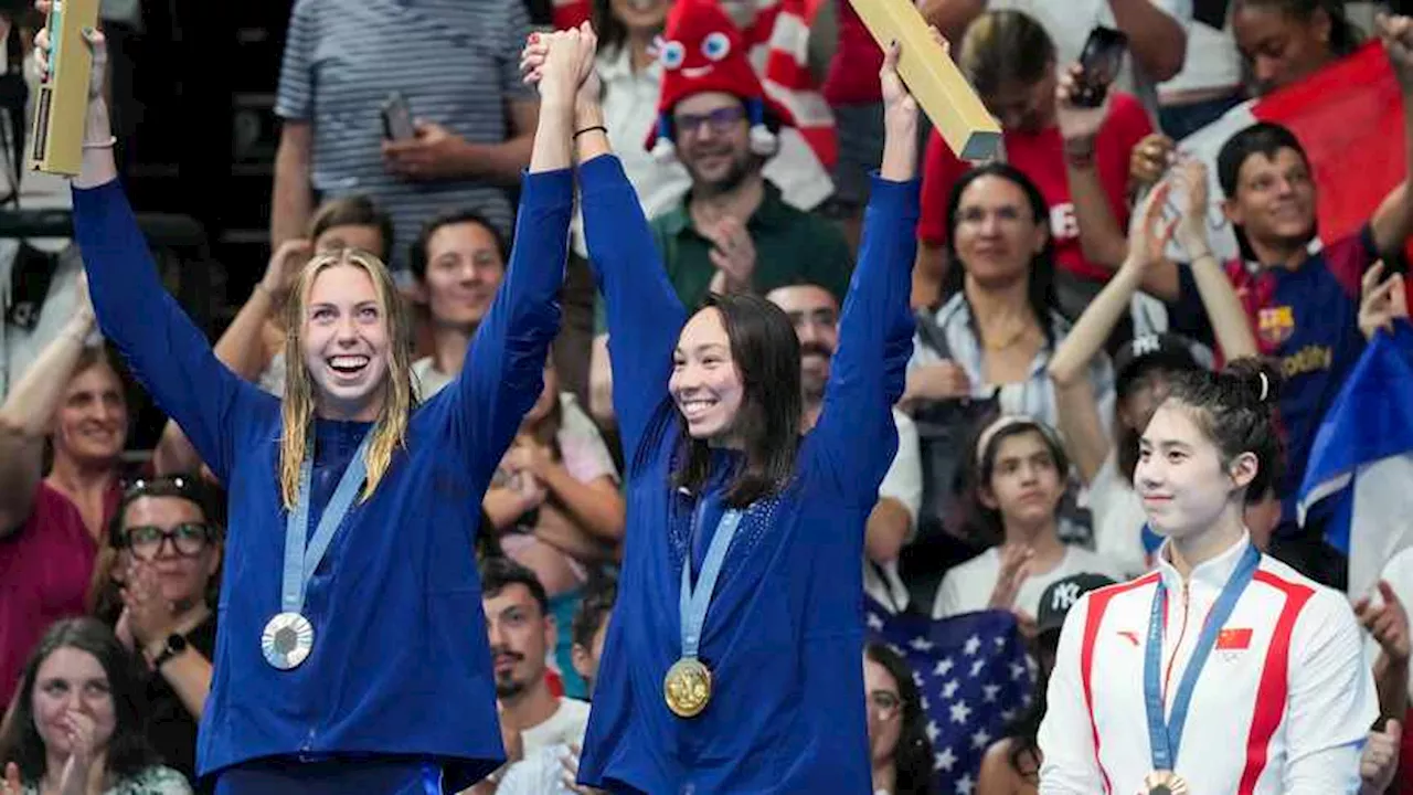 American swimmer Torri Huske edges teammate Gretchen Walsh in 100 butterfly