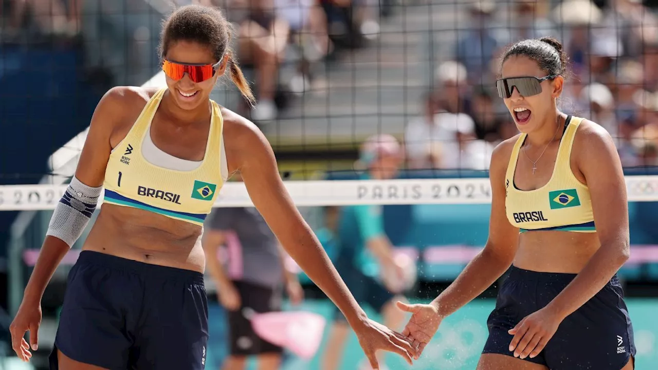 Ana Patrícia e Duda vencem dupla do Egito no vôlei de praia nas Olimpíadas