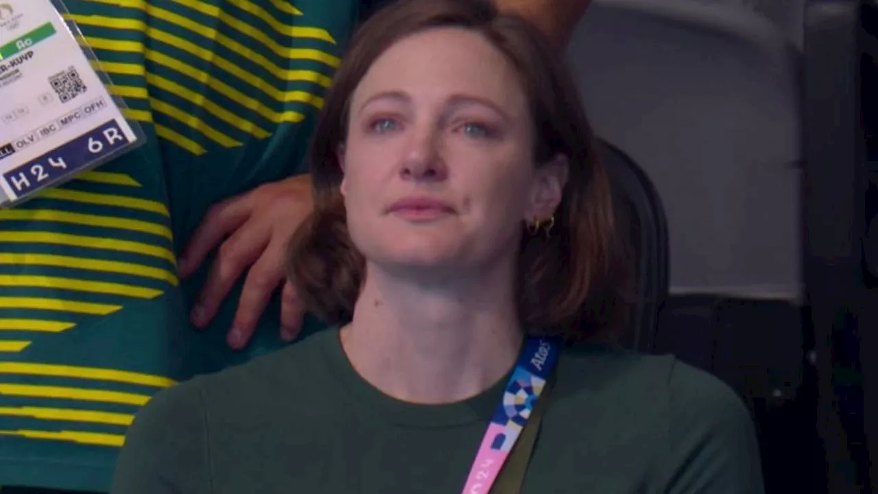 Aussie swim legend’s emotional confession as tearful moment captured in stands