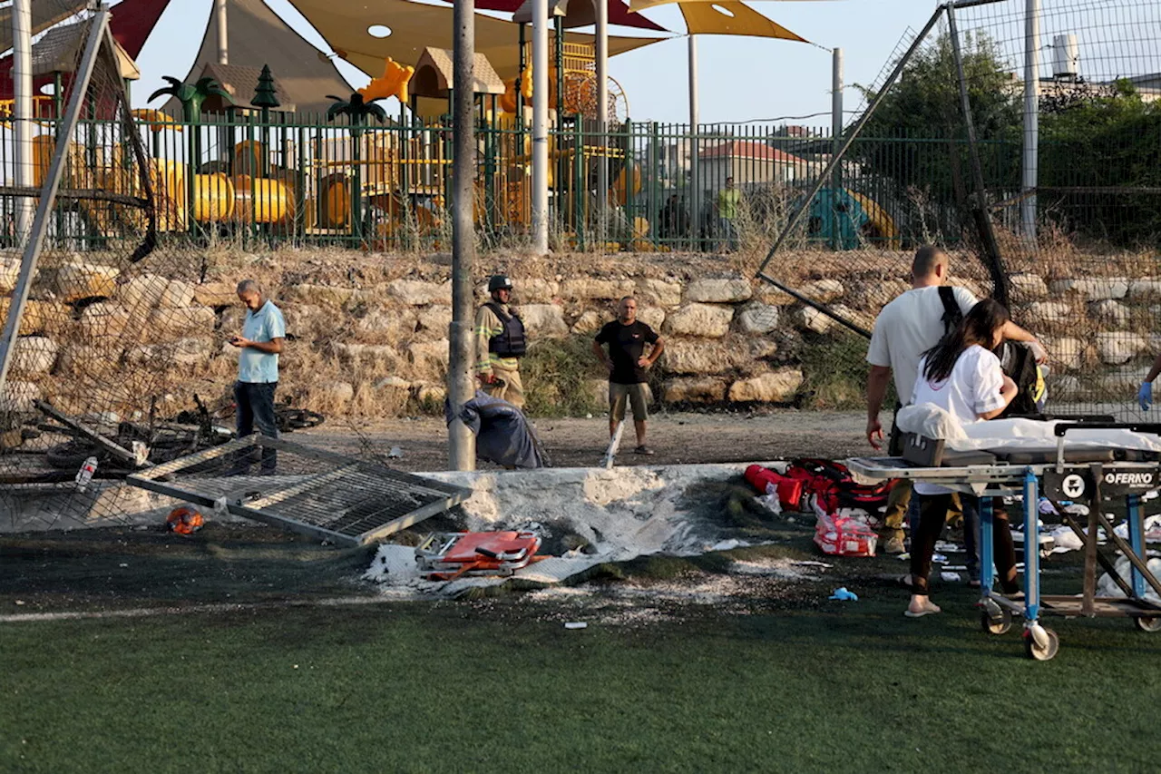 헤즈볼라 추정 골란고원 폭격…축구장 이스라엘 어린이 12명 사망