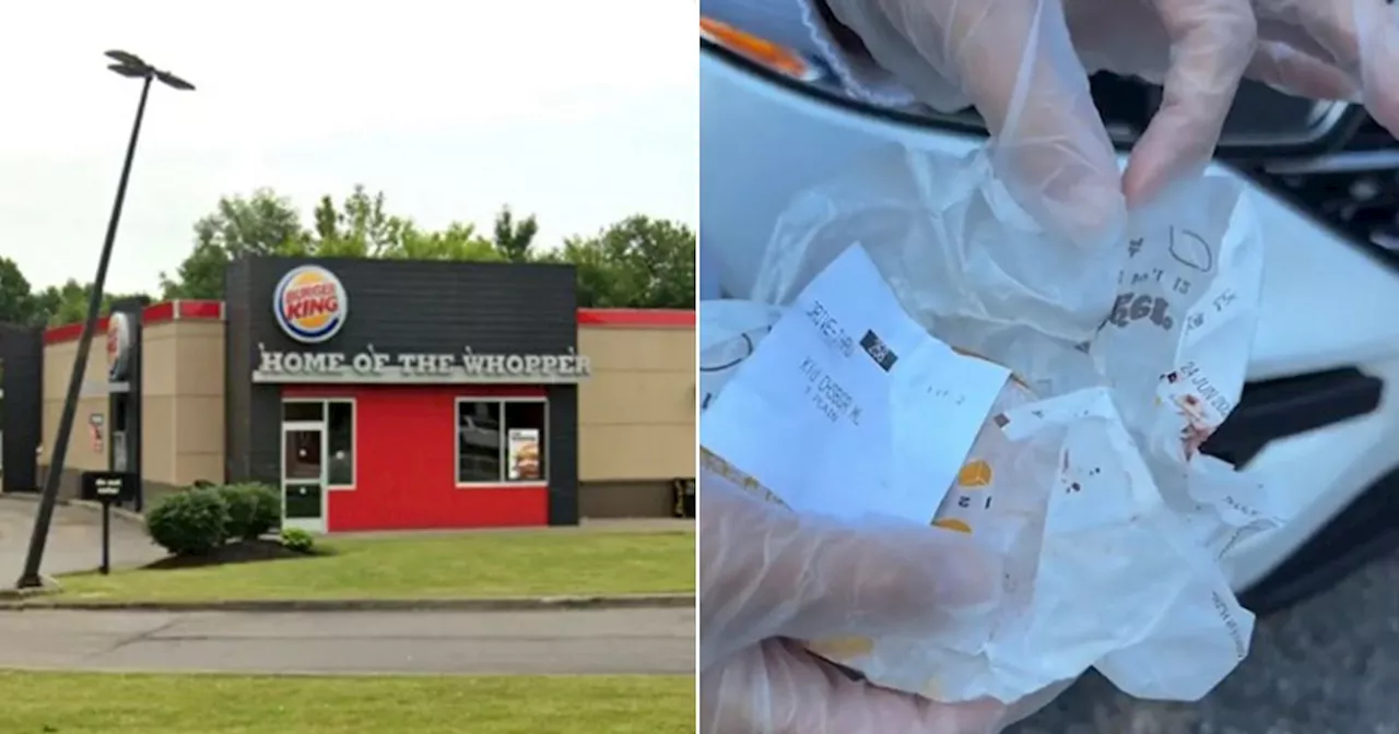 Girl, 4, spits out 'blood-covered Burger King meal' as family face health scare