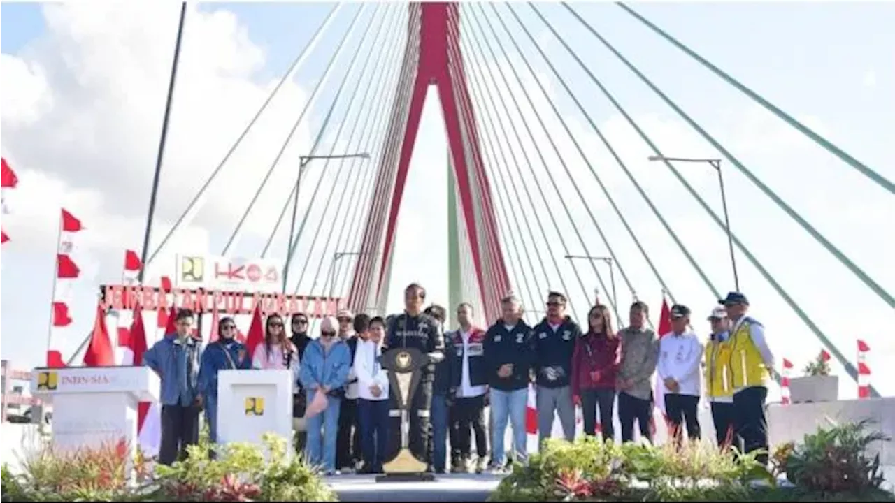 Jokowi Resmikan Jembatan Pulau Balang Penghubung Kaltim-Kalsel, Balikpapan-IKN Cuma 1,5 Jam