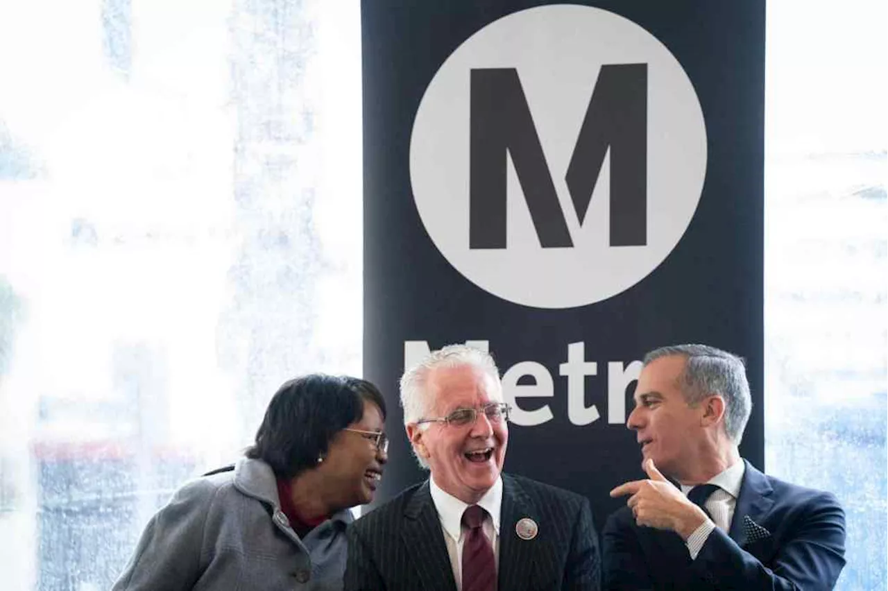 Finally, San Fernando Valley light rail groundbreaking led by Eric Garcetti and LA Metro