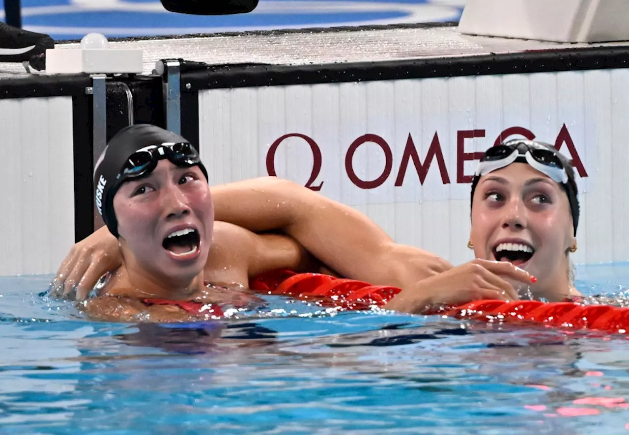 Olympic swimming: Torri Huske edges U.S. teammate Gretchen Walsh for butterfly gold