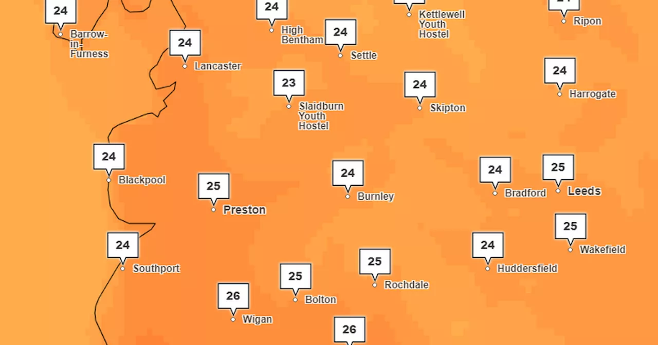 Lancashire set for mini heatwave this week and exact date 26C will hit