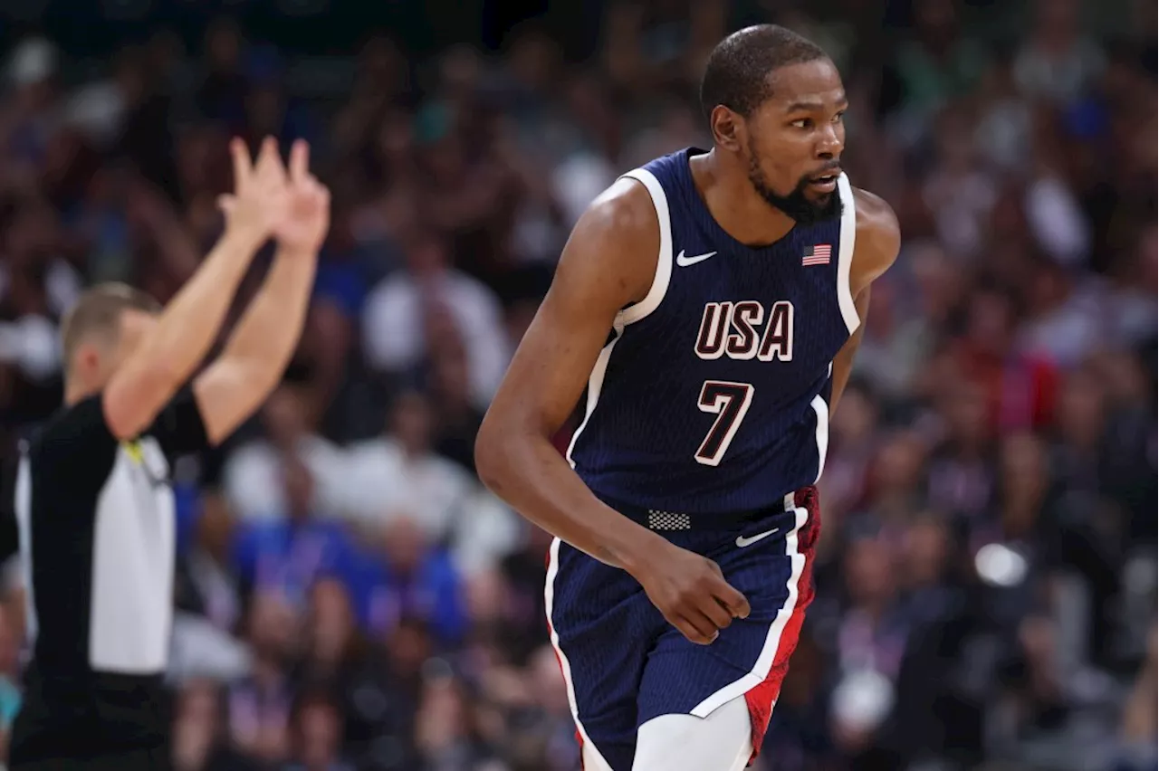 Durant parachutes in as Team USA beats Serbia in group stage opener