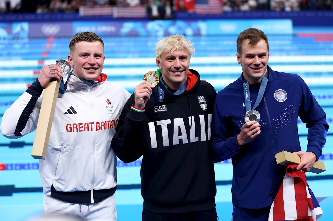 Nic Fink misses gold by two-hundredths of a second, ties for silver in 100m breaststroke