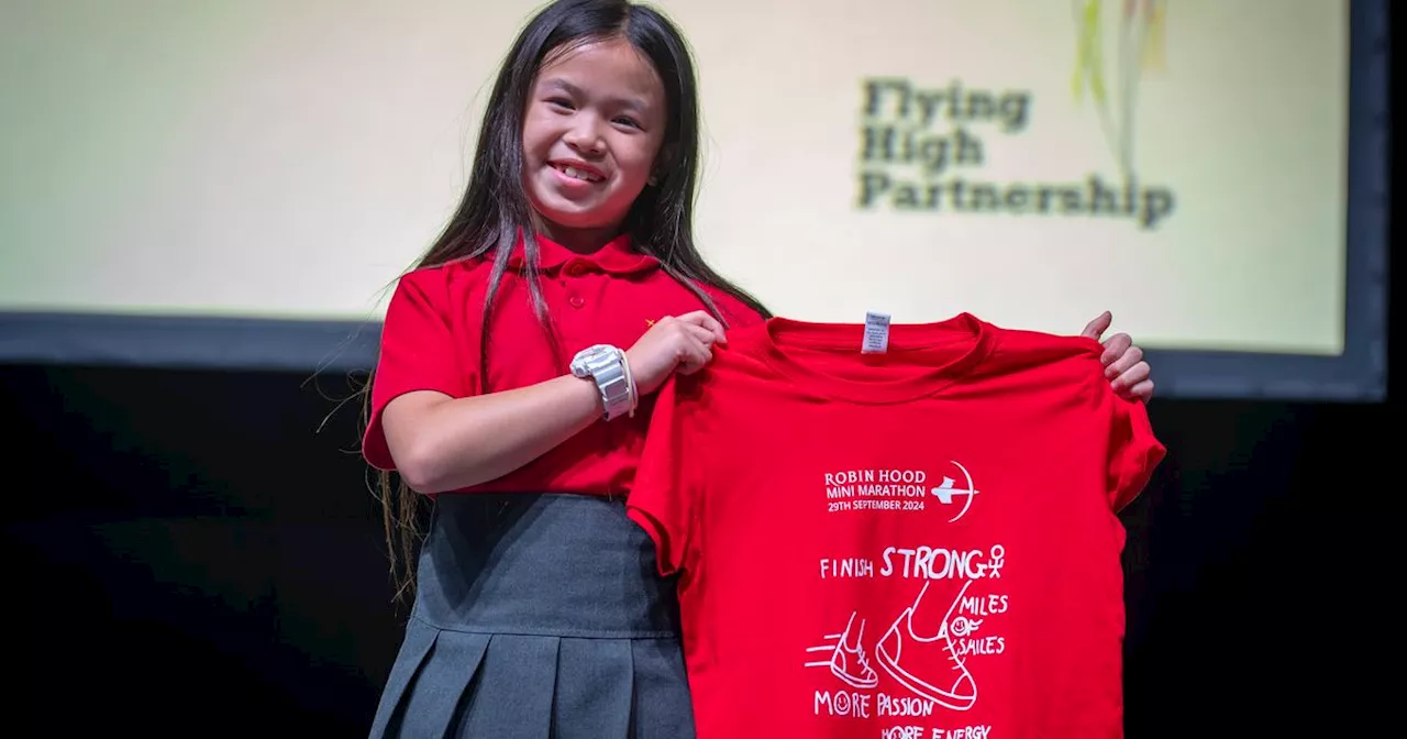 Pupil proud as her design featured on Robin Hood Mini-Marathon T-shirt