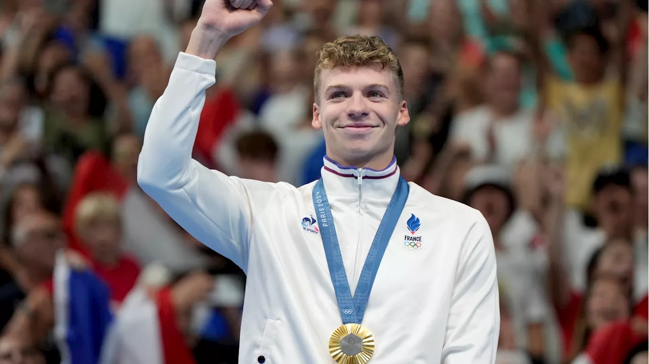 French Olympian Leon Marchand trains in the U.S. He thrilled Paris with swimming gold