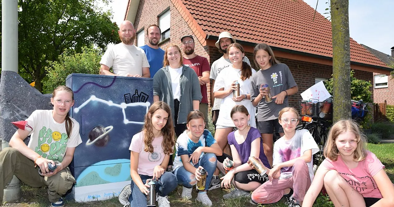 Besonderer Blickfang im Kreis Gütersloh: Stromkästen mit Graffiti verschönert