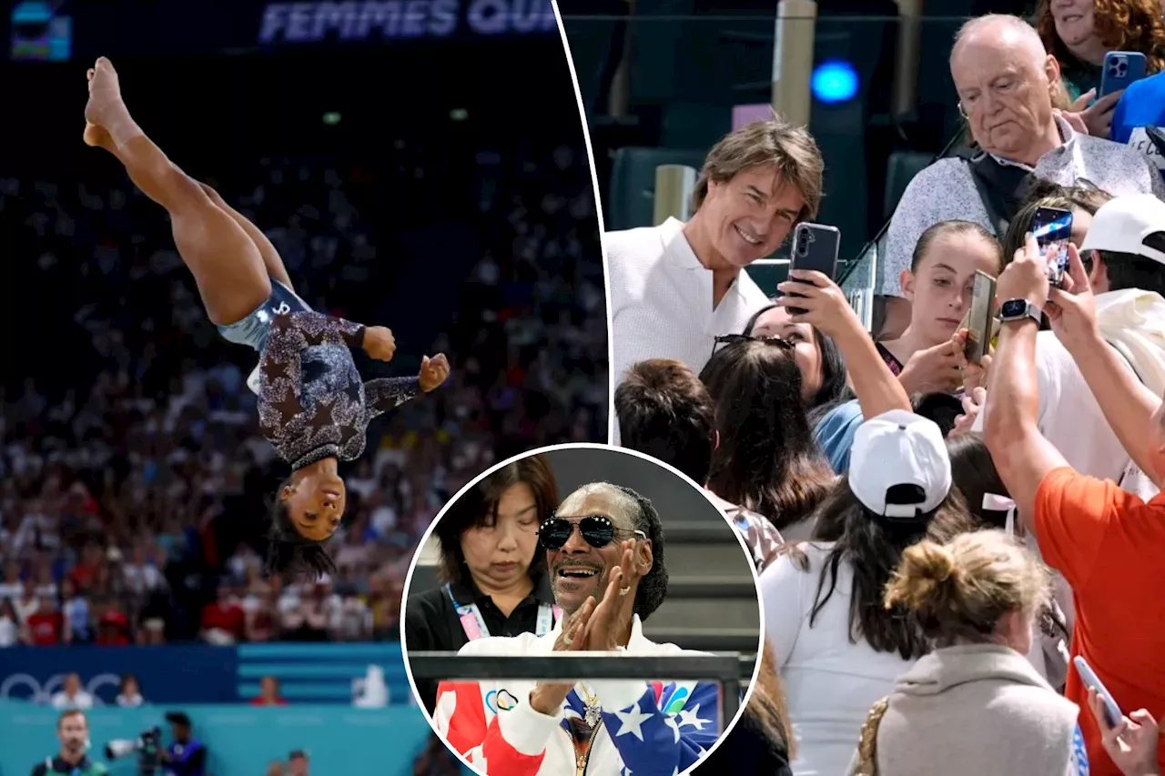 Tom Cruise, Snoop Dogg and other celebrities head to Paris to watch Simone Biles' return