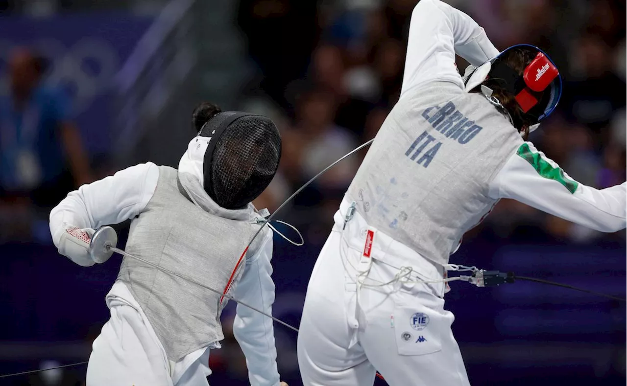 Fencer Catantan falls short of upset vs former world champion in Paris Olympics exit