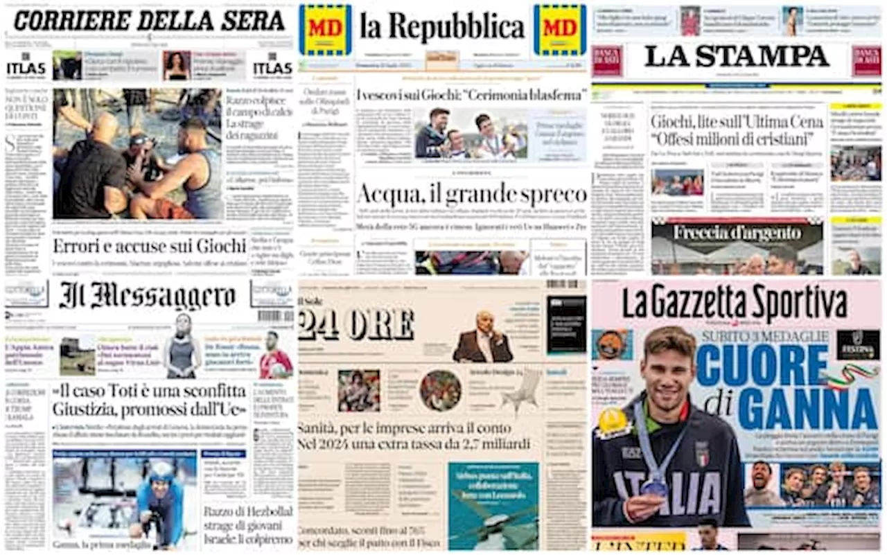 Le prime pagine dei quotidiani di oggi 28 luglio: la rassegna stampa di Sky TG24