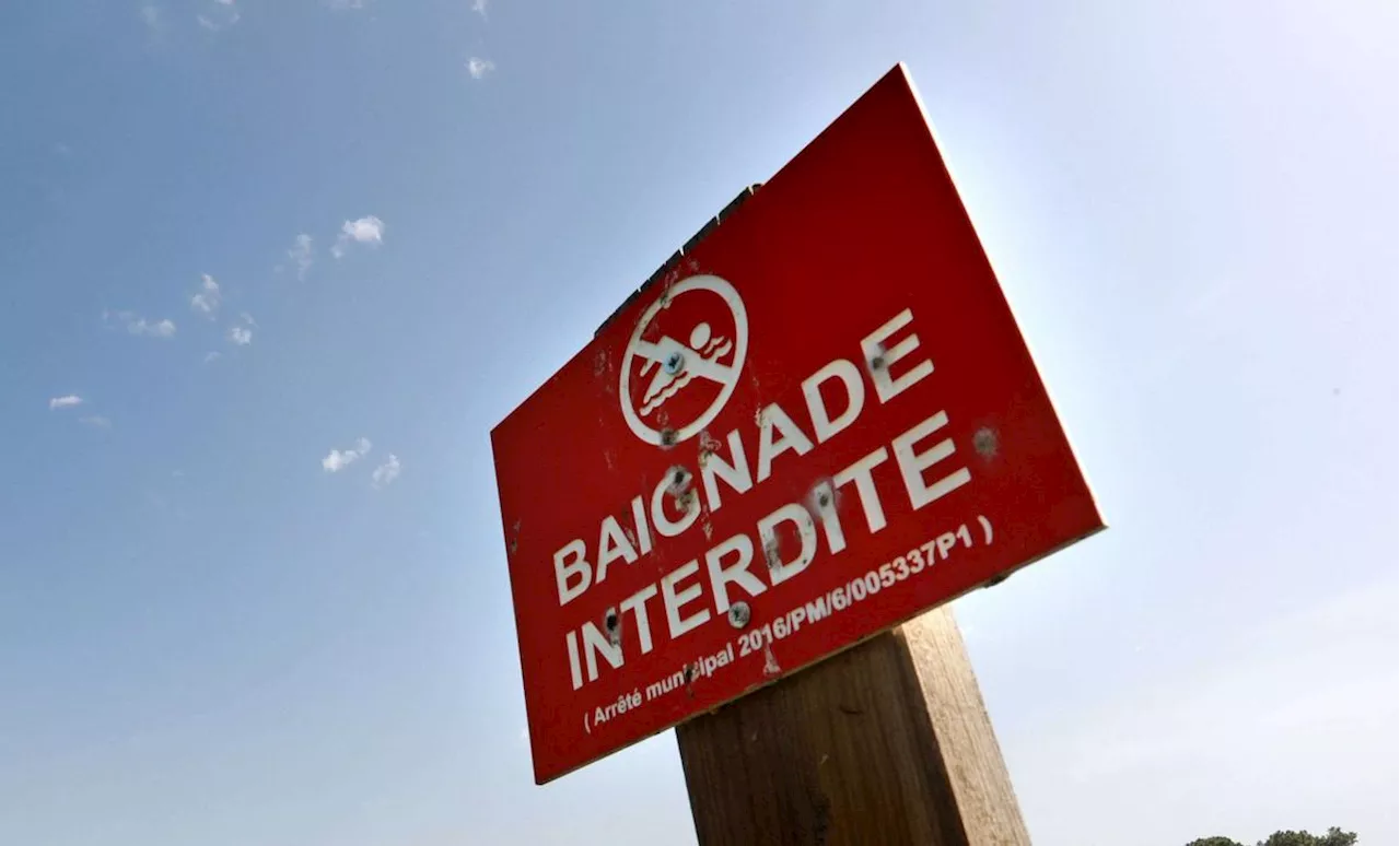 Baignade interdite sur une plage d’une rivière de Dordogne