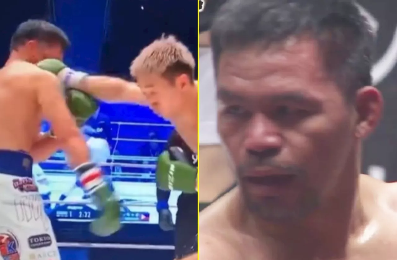 – Manny Pacquiao ‘beaten up’ in exhibition against tallest-ever opponent as fans call for le...