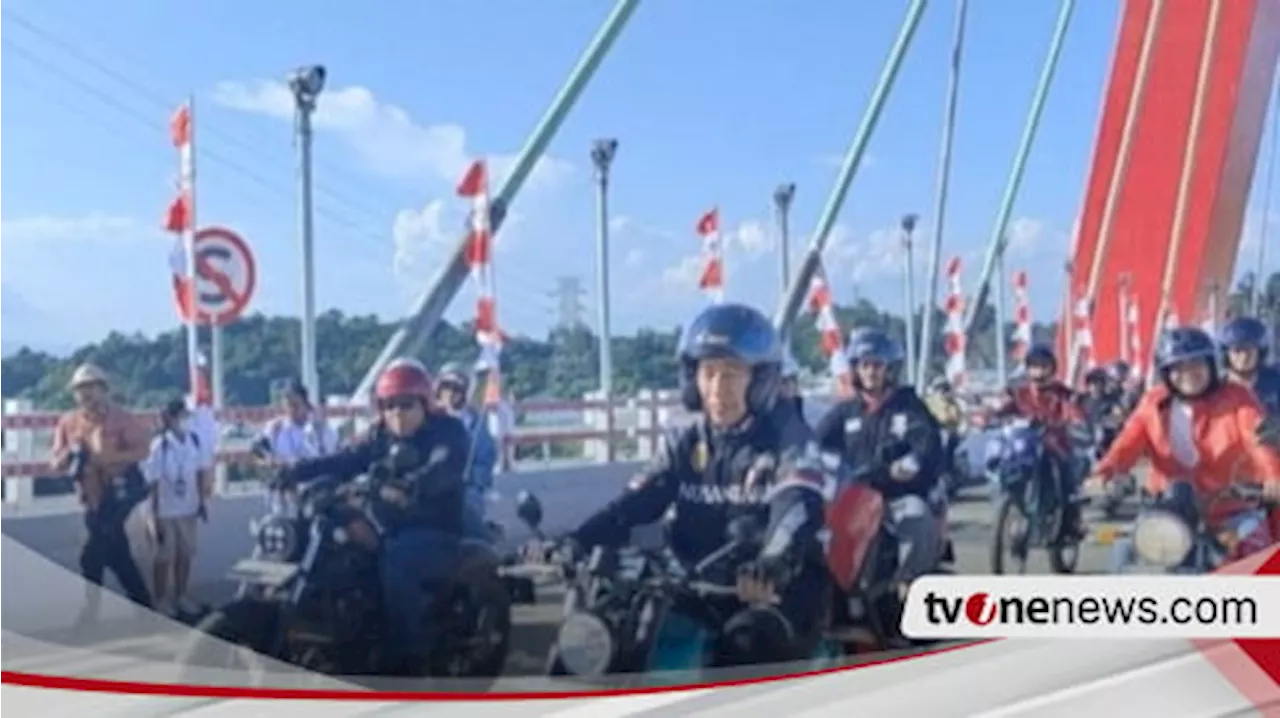 Presiden Motoran Bareng Raffi Ahmad dan Selebritas Tanah Air Susuri Jalan IKN