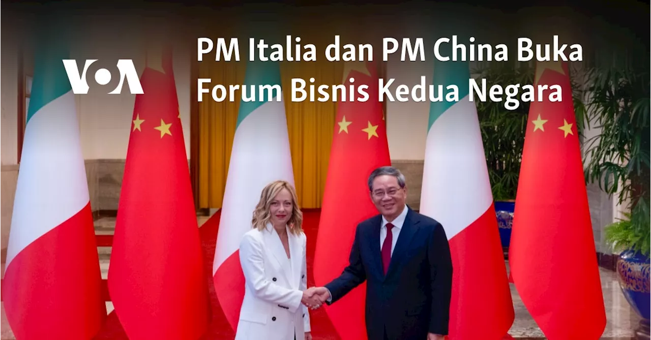 PM Italia dan PM China Buka Forum Bisnis Kedua Negara