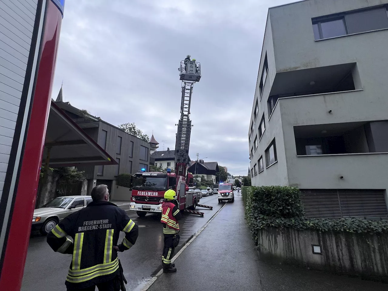 Feuerwehr zu Wohnungsbrand in Bregenz gerufen