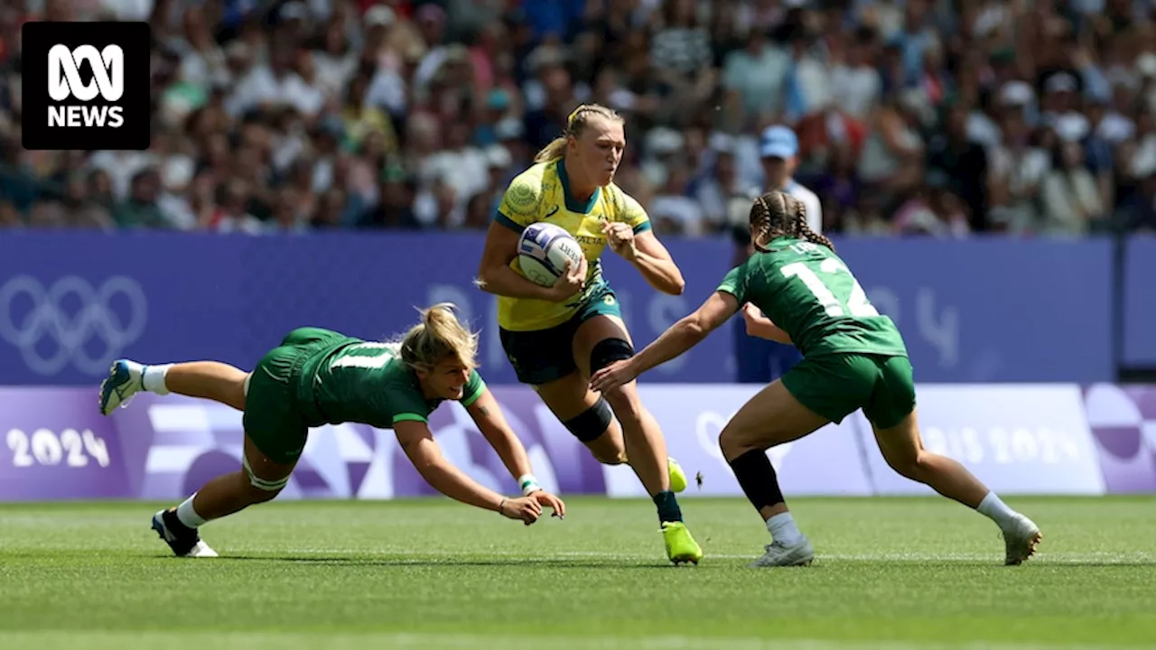 Levi's happy tears as Australia cruises into rugby sevens semifinals at Paris Olympics