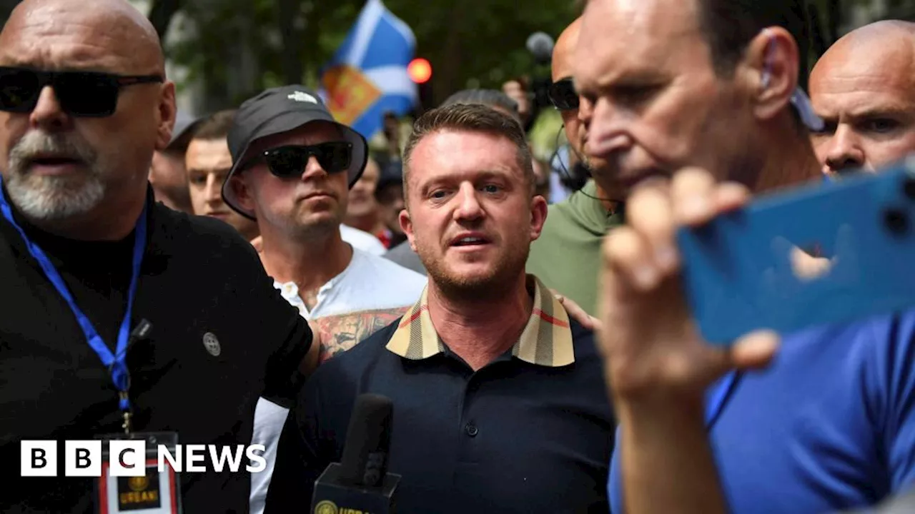 Tommy Robinson leaves UK on eve of court case with arrest warrant issued