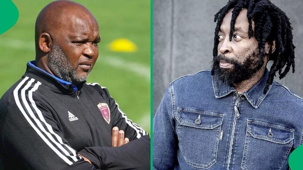 Pitso Mosimane Mistakenly Unmasks DJ Sbu As Mzekezeke in Hilarious Post, Mzansi in Stitches