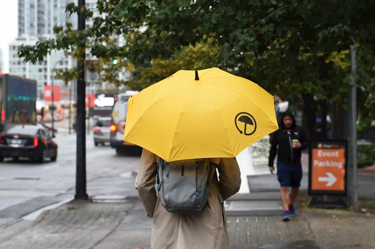 Metro Vancouver forecast shows 'rain through the whole of Monday'