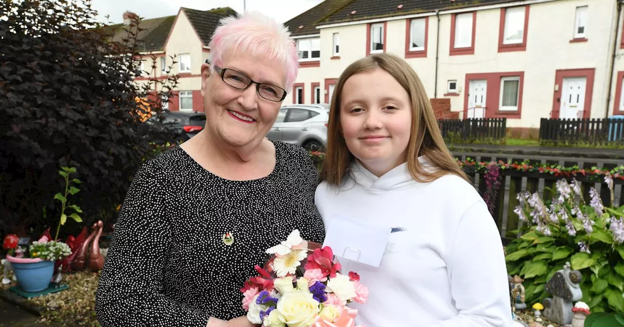 Caring Wishaw gran helps ensure daily trip to school is a smooth run for Olivia