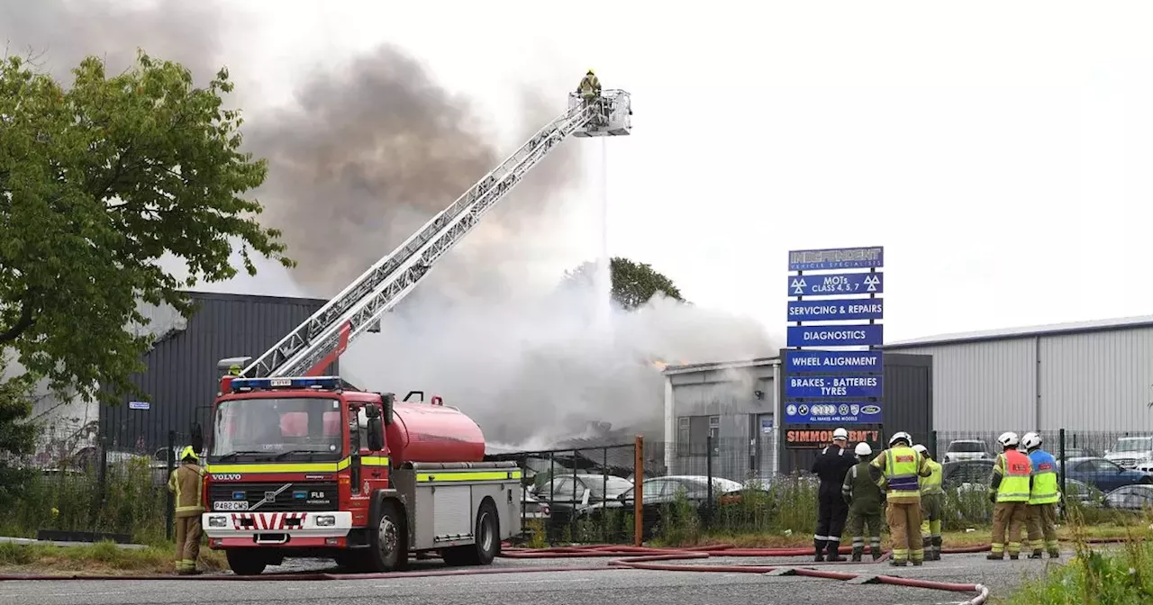 Fire crews continue to battle massive blaze at West Lothian industrial estate