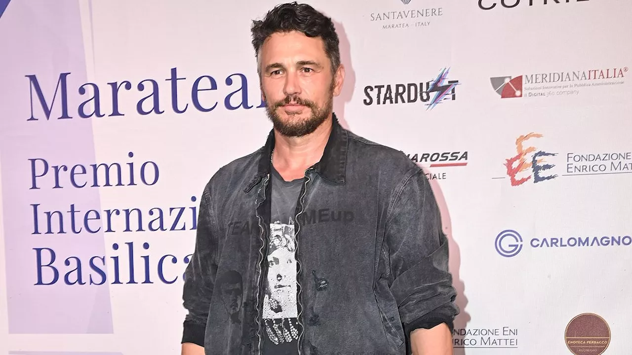 James Franco wears two-tone denim as he receives an award during 16th Edition Marateale Film...