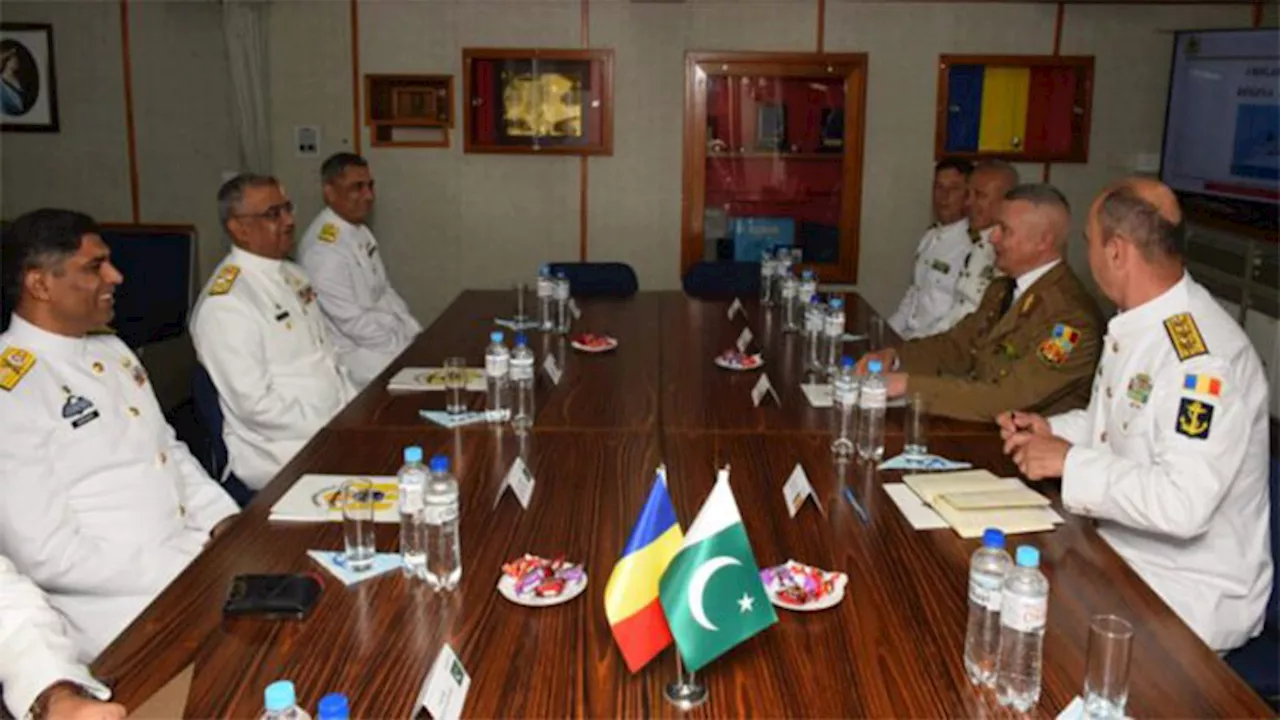 Naval Chief meets Romanian military leadership, delivers lecture at NDU, Romania