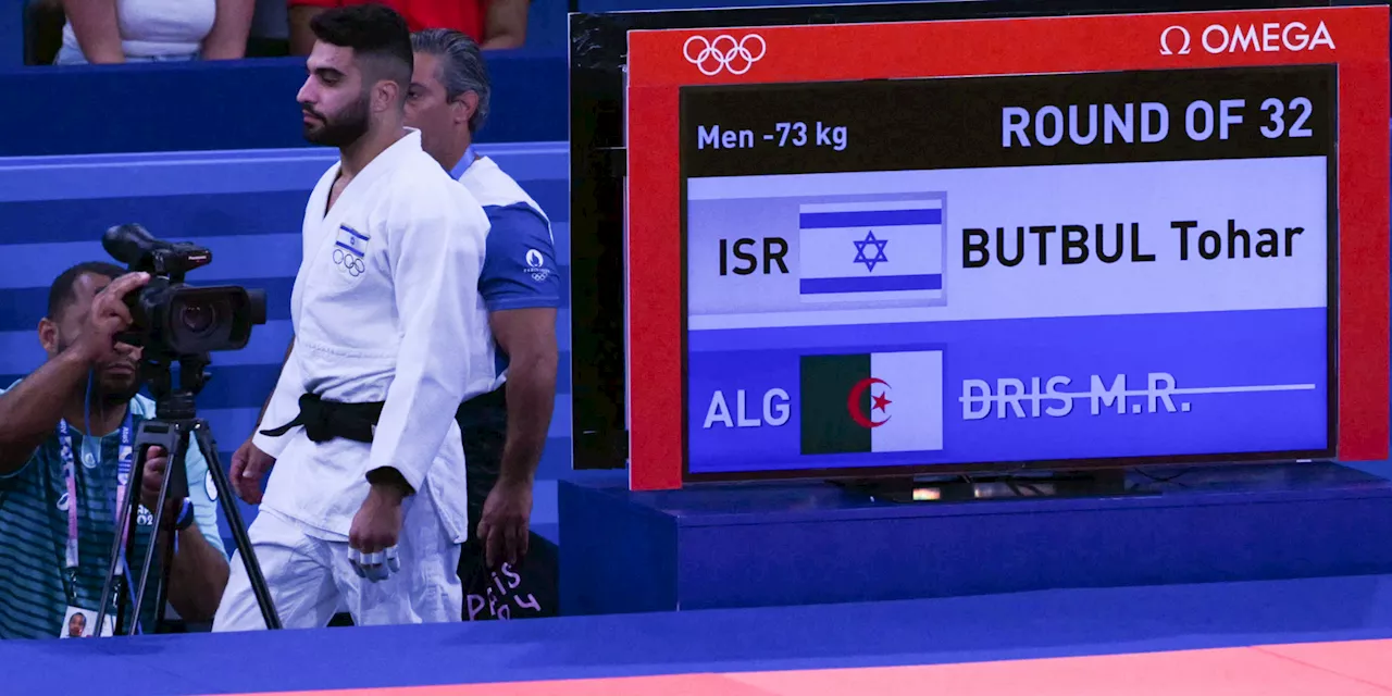 JO Paris 2024 : la fédération de judo examinera la disqualification d'un Algérien engagé contre un...