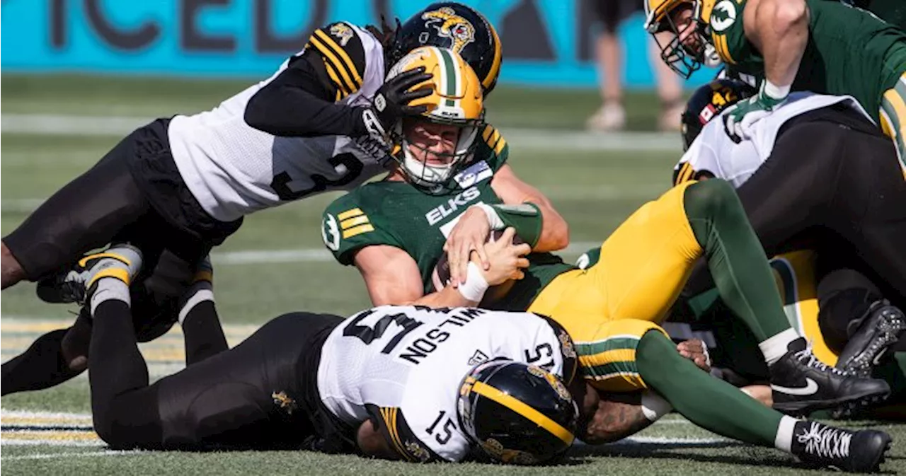 Mitchell helps Tiger-Cats blitz winless Elks 44-28